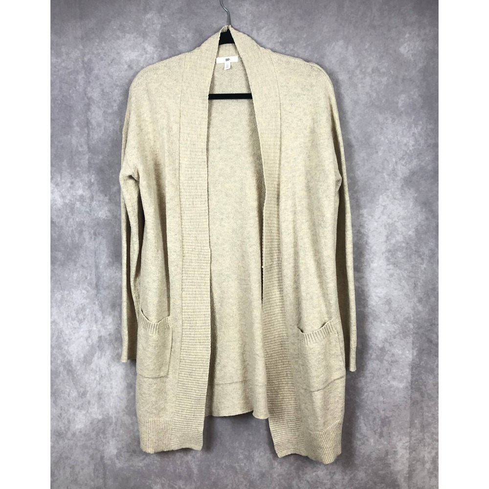 BP. Nordstrom Cardigan Womens XS Longline Open Wool‎ Blend Pockets Sweater Knit